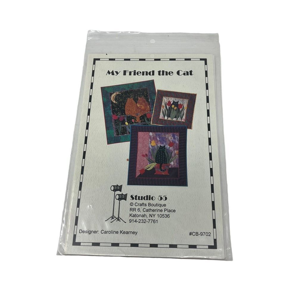 My Friend the Cat Quilt Pattern Caroline Kearney Whimsical Cat Wall Quilts‎